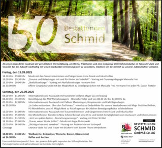 50 Jahre Bestattung Schmid